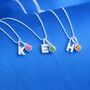 Girl's Personalised Sparkle Initial Birthstone Necklace, thumbnail 1 of 9