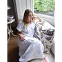 Ladies White Nightdress With Embroidered Yoke 'Serena', thumbnail 4 of 6