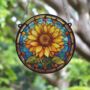 Sunflower Stained Glass Effect Suncatcher, thumbnail 5 of 6