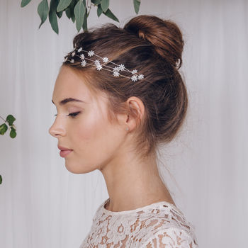 Flower Wedding Headband Bridal Hairvine Daisy, 6 of 12