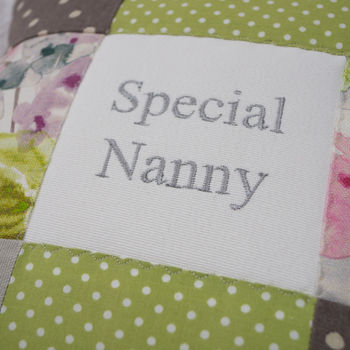 Special Nanny Cushion Green And Grey, 2 of 2