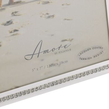 Silver Plated Crystal Border Photo Frame, 8 of 8