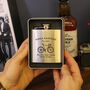 Personalised Retro Bike Hip Flask Tin With Matching Tin, thumbnail 4 of 5