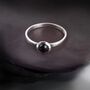 Round Black Onyx Ring In Sterling Silver, thumbnail 1 of 3