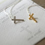 Cross Sterling Silver Necklace, thumbnail 1 of 11