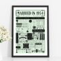 Personalised 70th Platinum Wedding Anniversary Poster, thumbnail 5 of 9