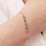 Tanzanite Bar Bracelet With Trace Chain, thumbnail 3 of 12