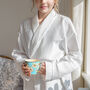 Waffle Style Bathrobe With Star Sign Design, thumbnail 8 of 12