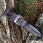 Men's Thick Dark Brown Leather Belt Free Personalisation, thumbnail 1 of 7