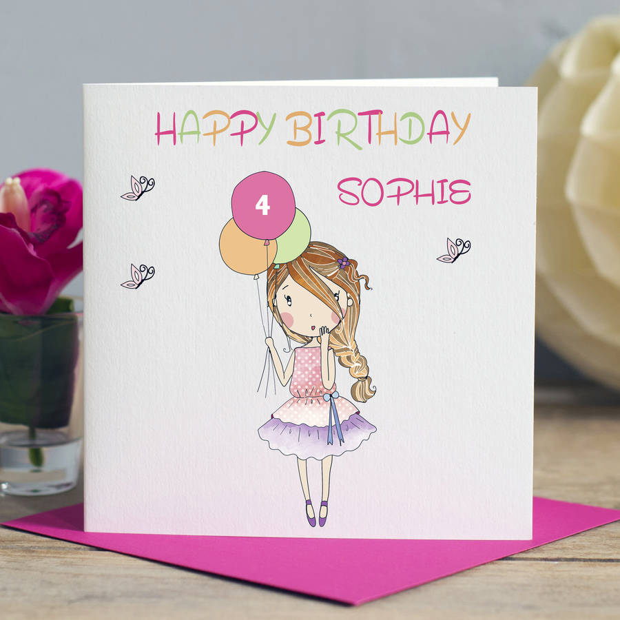 girls birthday card by lisa marie designs | notonthehighstreet.com