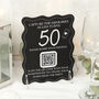 3D Acrylic Qr Code Birthday Wavy Edge Party Sign, thumbnail 1 of 3