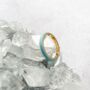 Turquoise Enamel And Gold Vermeil Plated Stacking Ring, thumbnail 3 of 4