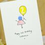 Personalised Handmade Button Balloon Birthday Card, thumbnail 4 of 7