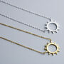 Sterling Silver Minimalist Sun Pendant Necklace, thumbnail 1 of 6