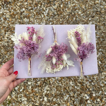 Luxury Purple Hydrangea Buttonhole, 2 of 3