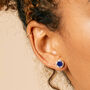 Maya Lapis Lazuli Stud Earrings Sterling Silver Or Gold Plated, thumbnail 1 of 12