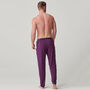 Men's Bamboo Pyjama Trousers Wine And Navy Stripe, thumbnail 3 of 3