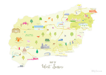 Map Of West Sussex, 7 of 8