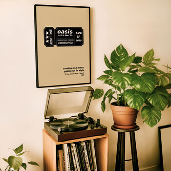 Personalised Oasis 'Live 25 Tour Retro Ticket Print, 6 of 11