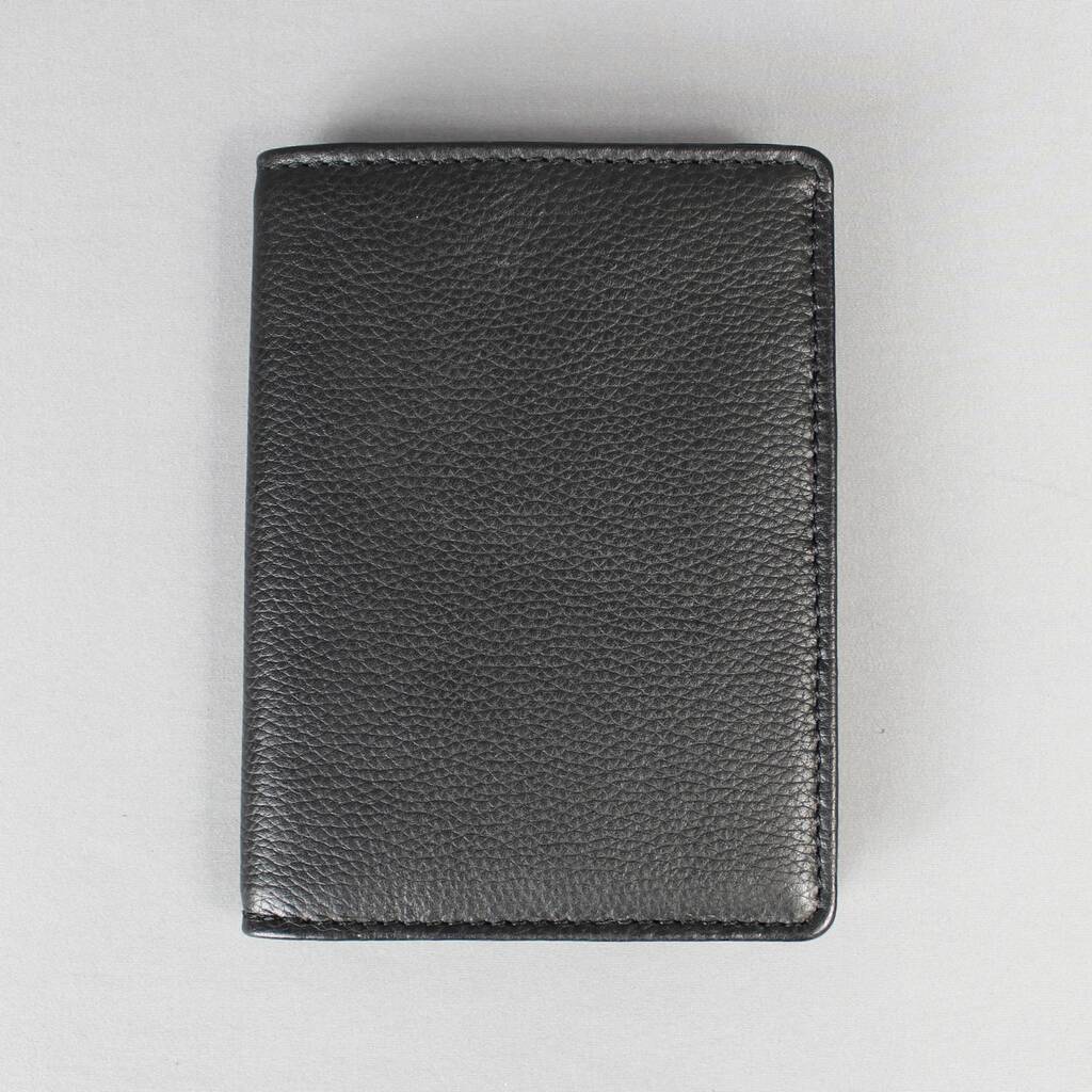 Black Leather Passport Sleeve And Card Holder By LeatherCo.