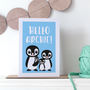 Personalised Penguin New Baby Card, thumbnail 3 of 3