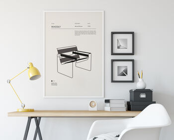 Illustrated Art Print Wassily Chair, 2 of 6