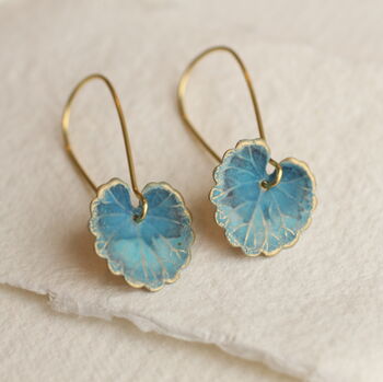 Blue Leaf Earrings, 2 of 12