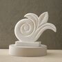 White Marble Laurel Leaf Sculpture, thumbnail 1 of 4