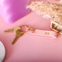 Personalised Pink Keyring For A First Home, thumbnail 3 of 6