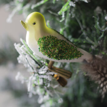 Three Feathered Glass Birds On Clips, 2 of 7