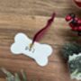Personalised Clay Dog Christmas Decoration, thumbnail 1 of 3
