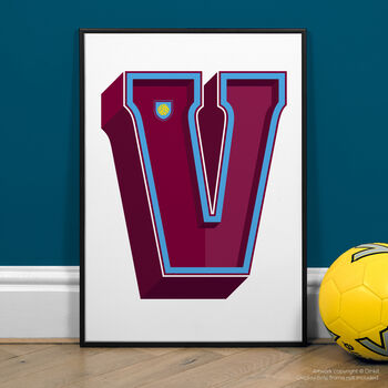 A. Villa, A To Z Football Prints And Posters, 3 of 6