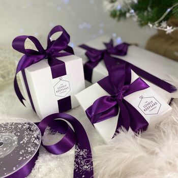 Personalised Luxury White Botanical Wedding Keepsake Box, 7 of 8
