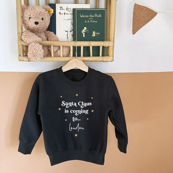 Santa Claus Is Coming To Town, Personalised Jumper, 6 of 9