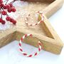 Candy Cane Christmas Statement Hoops, thumbnail 1 of 2