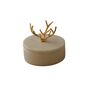 Handmade White Marble Box With Brass Horn Lid, thumbnail 2 of 2