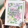 'Home Is Where Mum Is' Typography Illustration Print, thumbnail 1 of 4