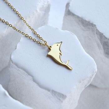 18 K Gold Dolphin Pendant Necklace Gift, 4 of 6