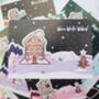 Christmas Glitter Postcard Set, Gingerbread Shops, thumbnail 4 of 8