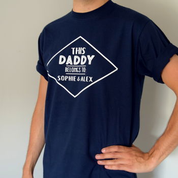 Personalised Diamond Daddy T Shirt, 2 of 8