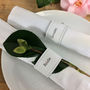 Set Of Four White Personalised Leather Napkin Rings, thumbnail 5 of 9