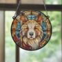 Akita Stained Glass Effect Suncatcher, thumbnail 5 of 6