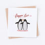 I Flippin' Love You Penguin Valentine's Card, thumbnail 2 of 2