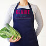 Personalised Apron: Name, Birth Year And Residence, thumbnail 5 of 12