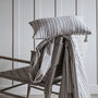 Himmel Grey And White Textured Stripe Cushion, thumbnail 3 of 3