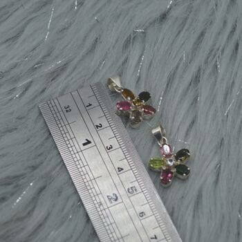 Tourmaline Silver Pendant Necklace: October Birthstone, 7 of 9