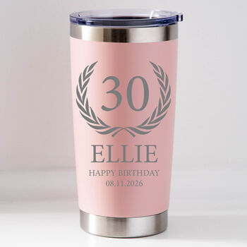 Personalised Birthday Crest Travel Cup – Double Wall Insulated, 6 of 12