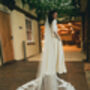 Nina Dramatic Flower Lace Wedding Veil, thumbnail 6 of 7
