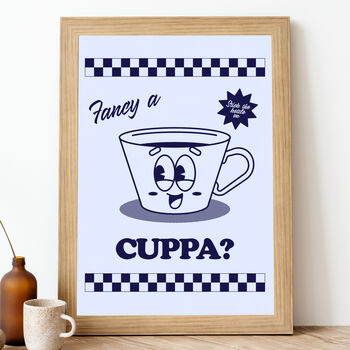 Fancy A Cuppa Tea Coffee Print, 2 of 6