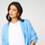 Sky Blue 100% Cashmere Multi Ways Button Poncho Shawl Gift Boxed, thumbnail 10 of 12
